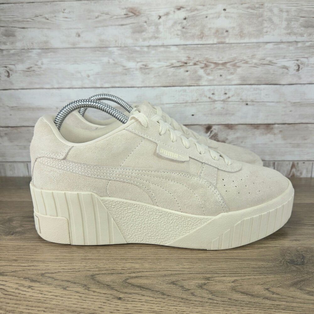 Puma Cali Wedge Tonal Suede Gray Platform Sneakers Shoes Women’s Size 9